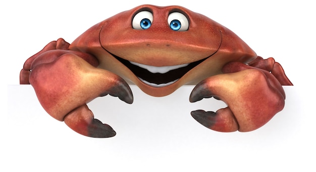 Fun crab - 3D Illustration