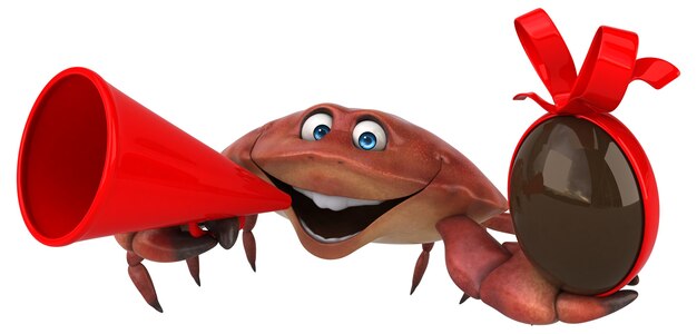 Fun crab - 3D Illustration