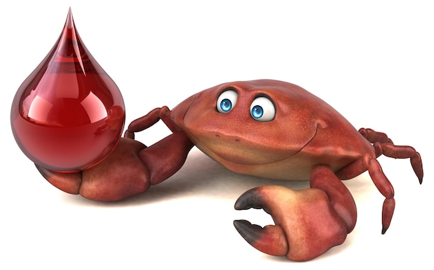 Fun crab - 3D Illustration