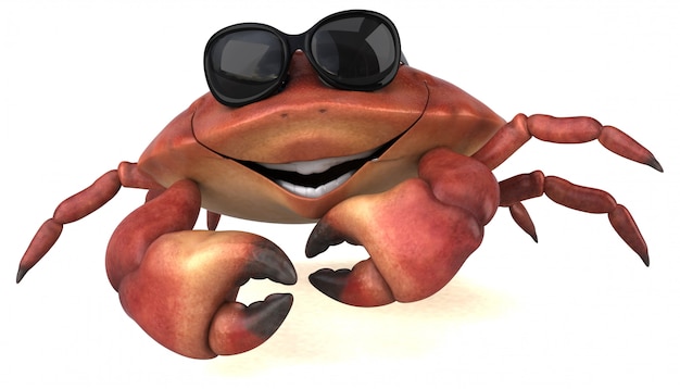 Fun crab - 3D Illustration