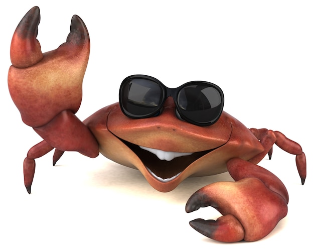 Fun crab - 3D Illustration