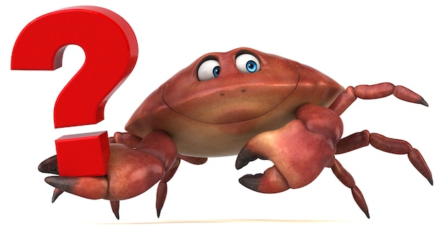 Fun crab - 3D Illustration