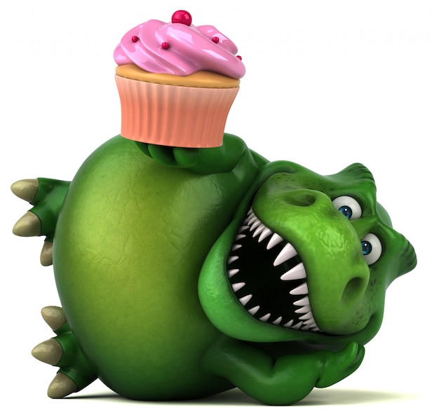 Fun dinosaur - 3D Illustration