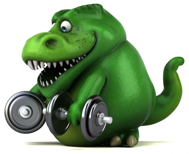 Fun dinosaur - 3D Illustration