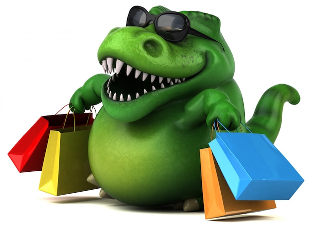 Fun dinosaur - 3D Illustration