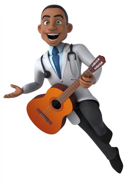 Fun doctor character - 3D Illustration