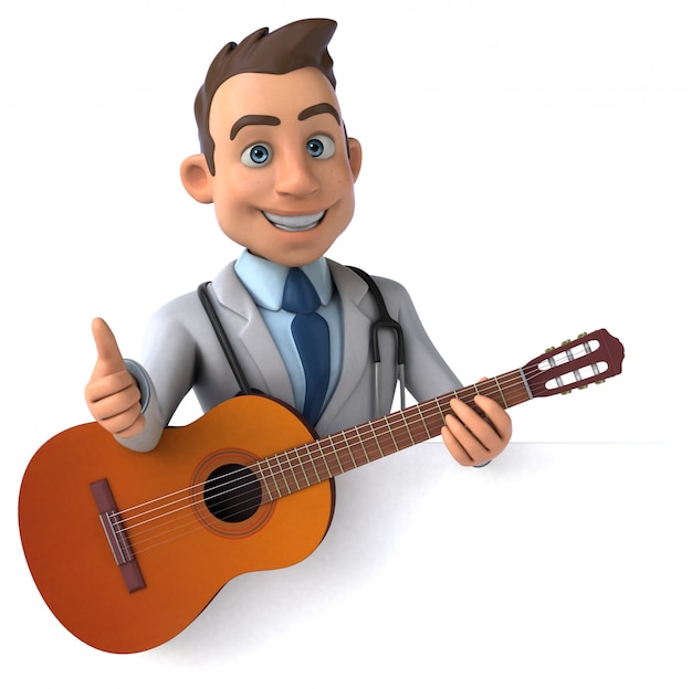 Fun doctor and guitar animation