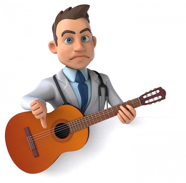 Fun doctor and guitar animation