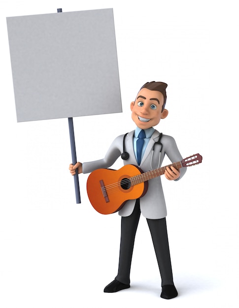 Fun doctor and guitar animation