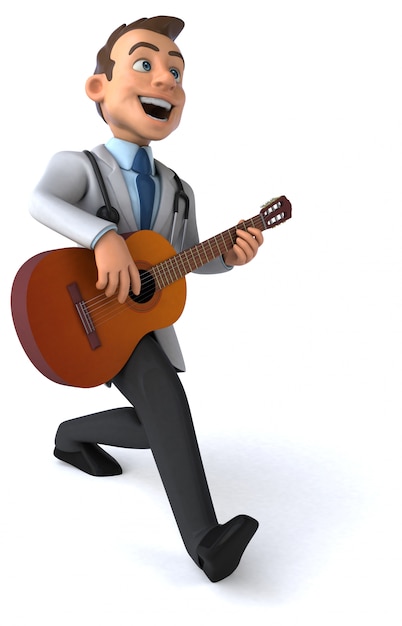 Fun doctor and guitar animation