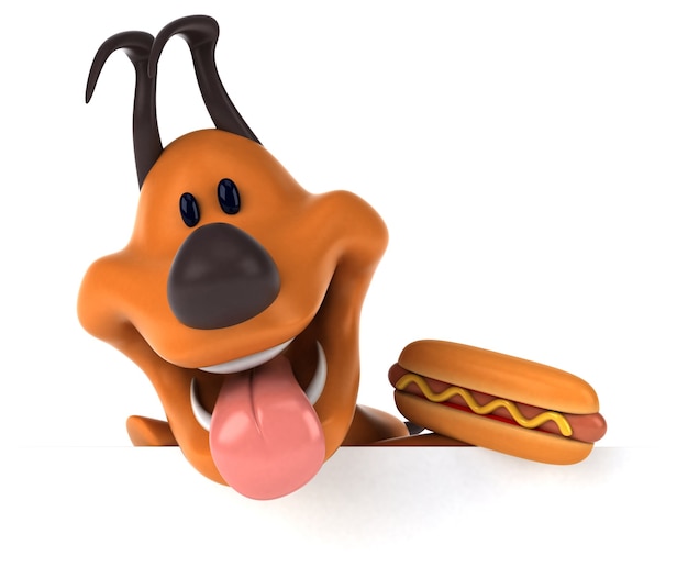 Photo fun dog - 3d illustration