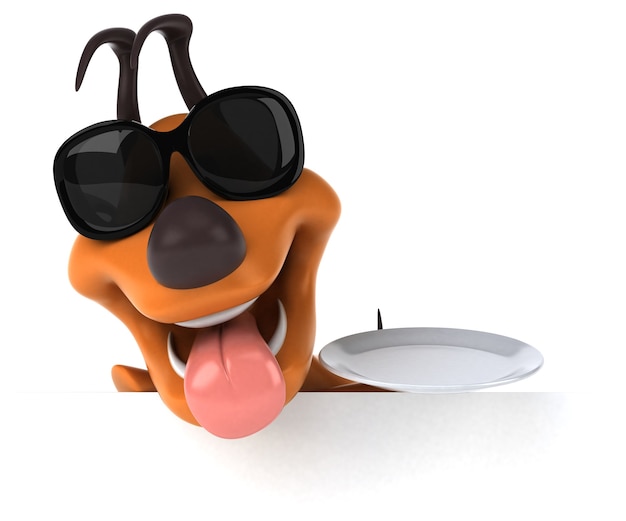 Fun dog - 3D Illustration