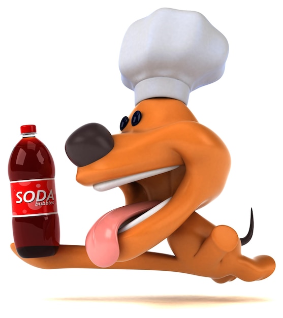 Веселая собака - 3D иллюстрация