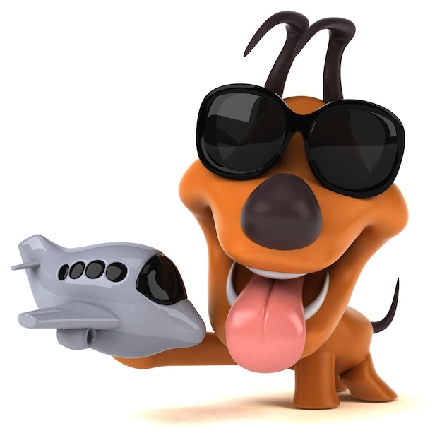 Fun dog - 3D Illustration