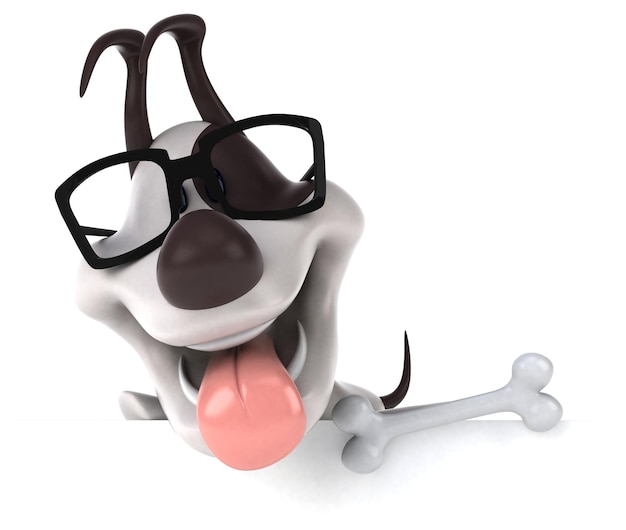 Fun dog 3D Illustration