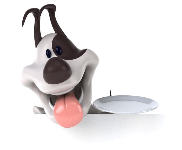 Fun dog 3D Illustration