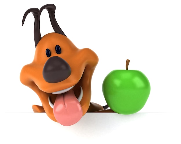 Fun dog 3D Illustration