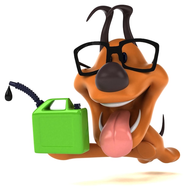 Fun dog 3D Illustration