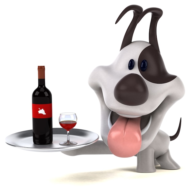 Fun dog - 3D Illustration