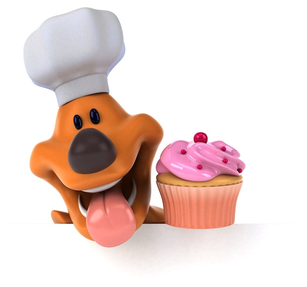 Fun dog - 3D Illustration