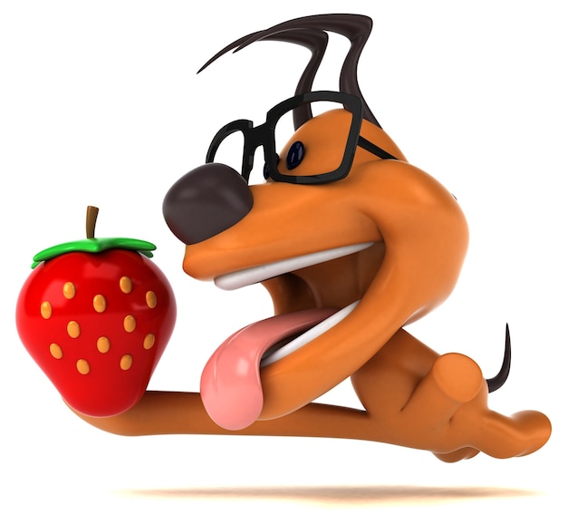 Photo fun dog - 3d illustration