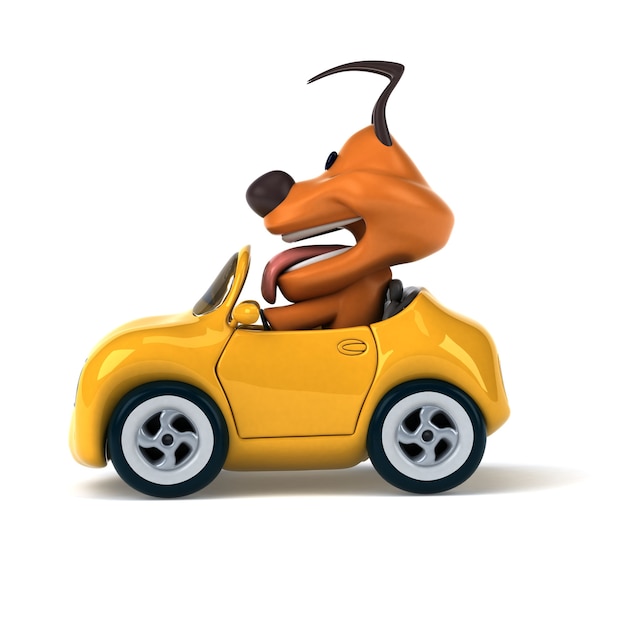 Fun dog - 3D Illustration