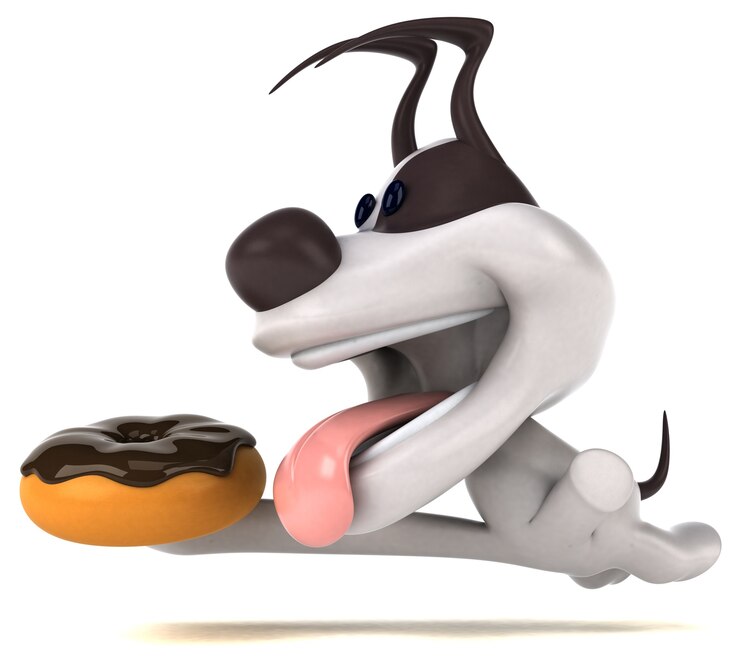 Photo fun dog - 3d illustration