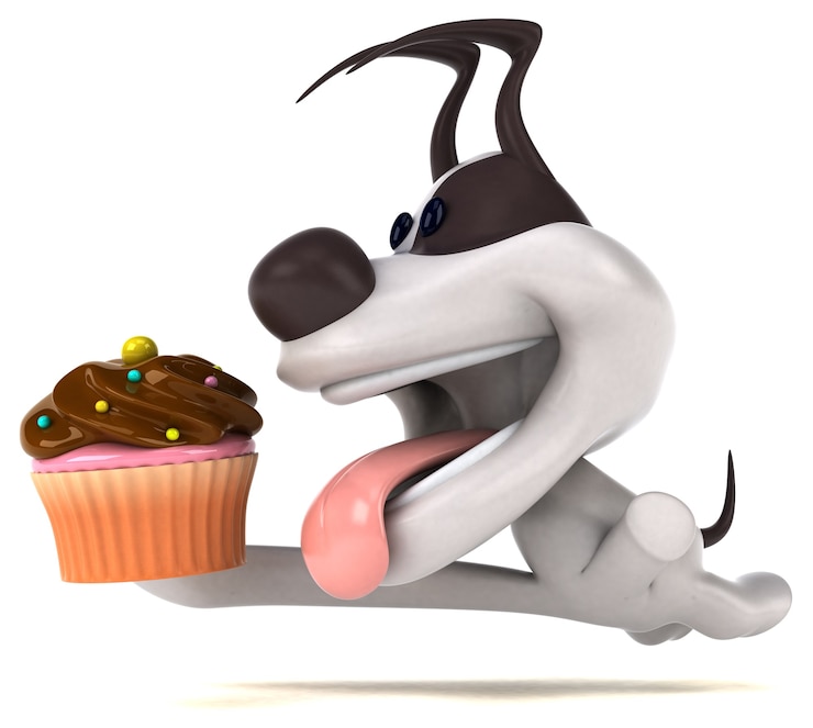 Photo fun dog - 3d illustration