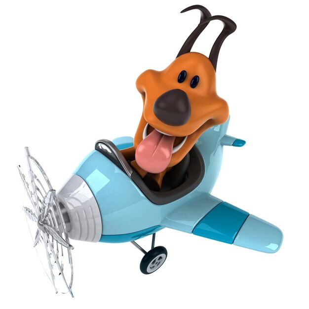 Photo fun dog - 3d illustration