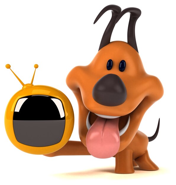 Fun dog - 3D Illustration