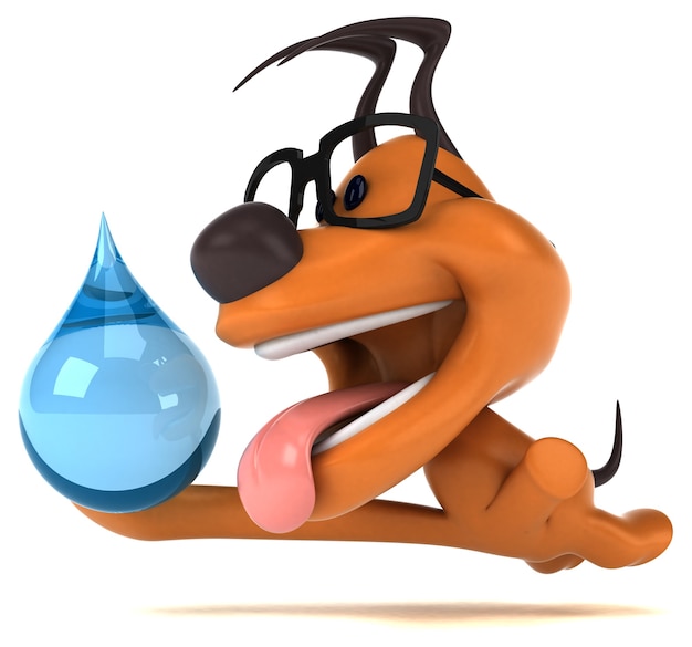 Fun dog - 3D Illustration