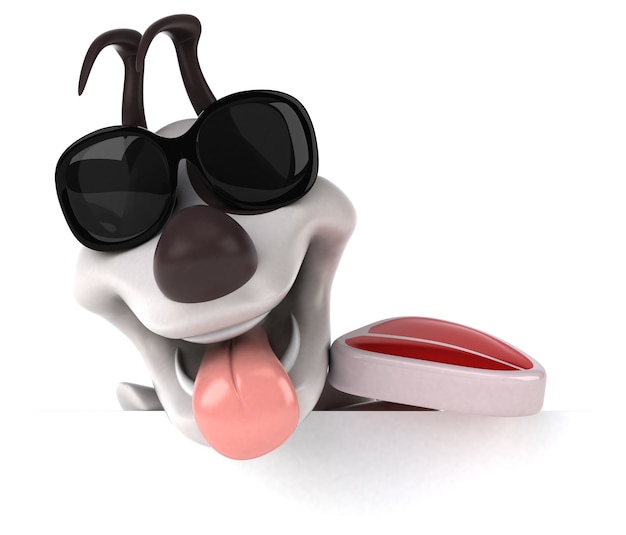 Забавная собака - 3D иллюстрации