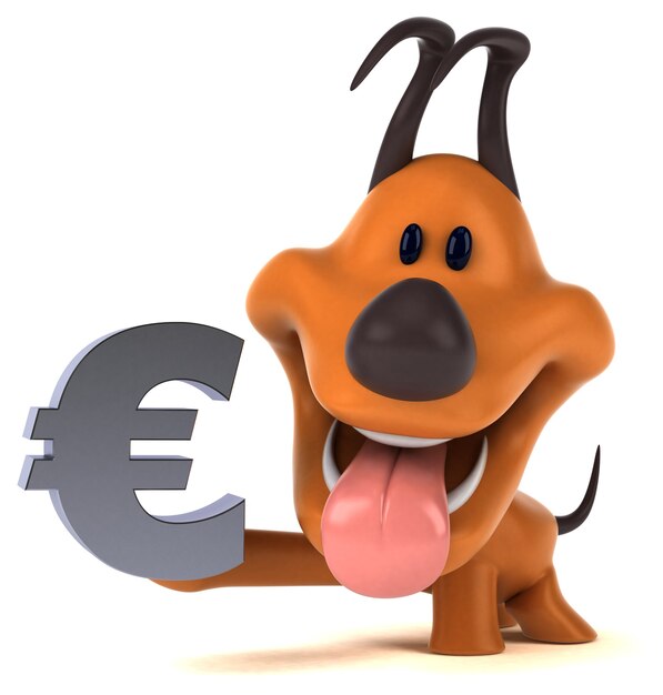 Fun dog - 3D Illustration