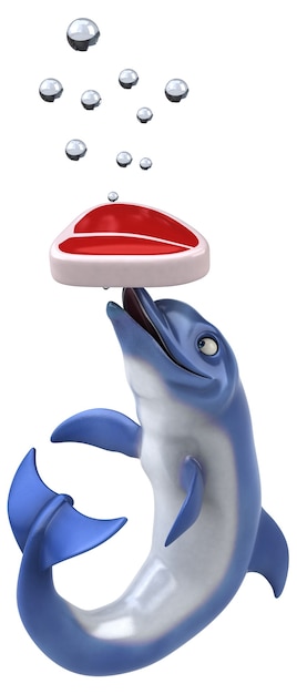 Photo fun dolphin - 3d illustration