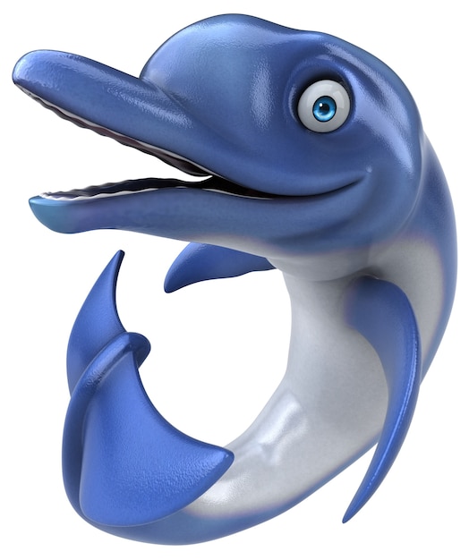 Fun Dolphin - 3D Illustration