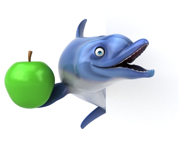 Divertimento delfino - illustrazione 3d