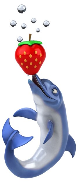 Fun dolphin - 3D Illustration