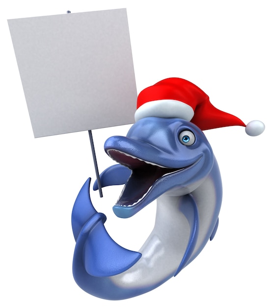 Fun Dolphin - 3D Illustration