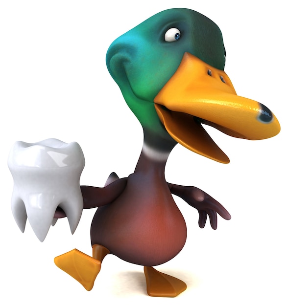 Fun duck - 3D Illustration