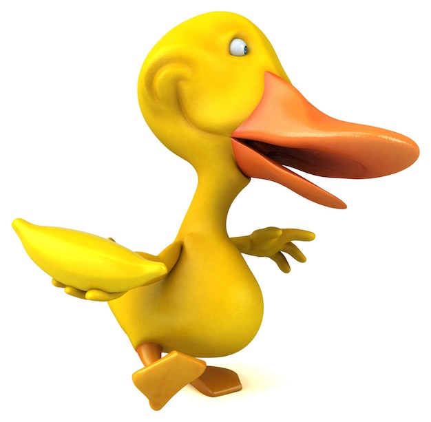 Fun duck - 3D Illustration