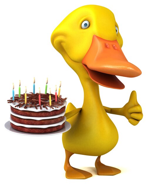 Photo fun duck - 3d illustration