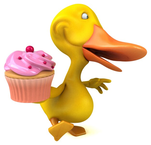 Photo fun duck - 3d illustration