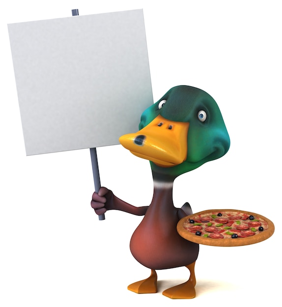 Fun duck - 3D Illustration