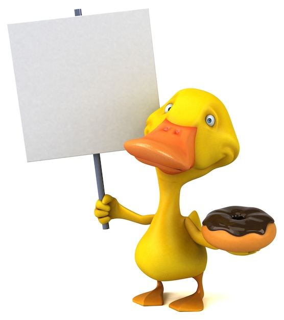 Fun duck - 3D Illustration