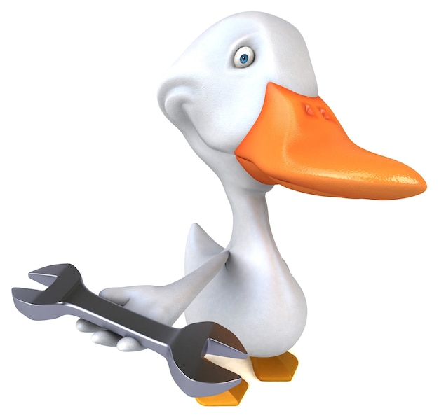 Fun duck - 3D Illustration