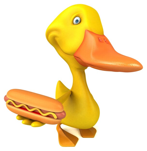 Fun duck - 3D Illustration