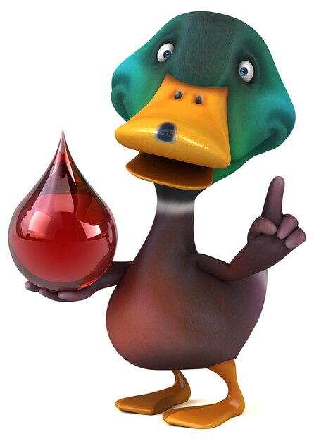 Fun duck - 3D Illustration