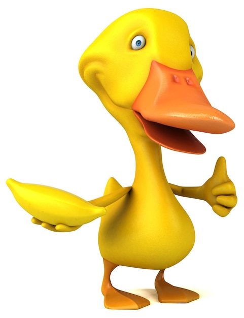 Fun duck - 3D Illustration