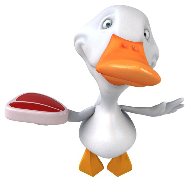 Photo fun duck - 3d illustration