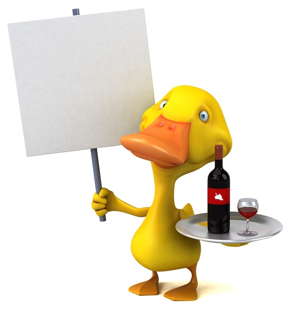 Fun duck - 3D Illustration